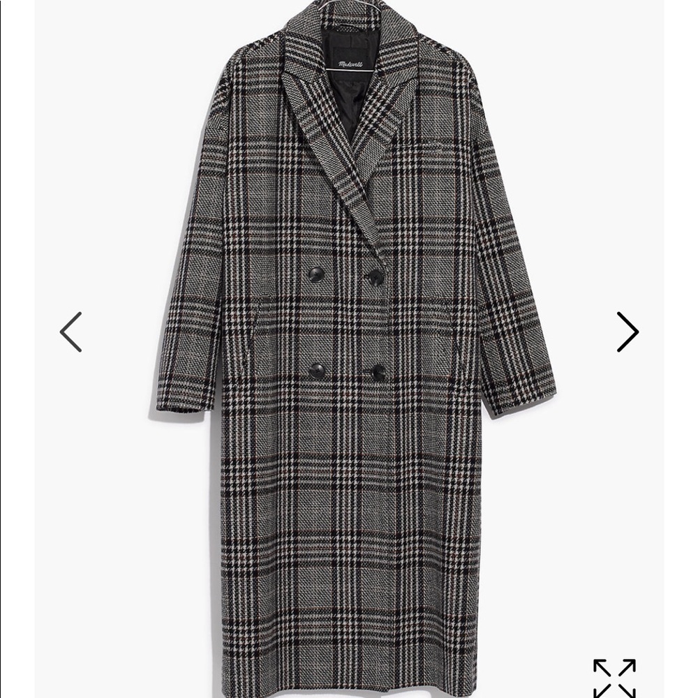 Madewell Goodwin Plaid Coat, XS